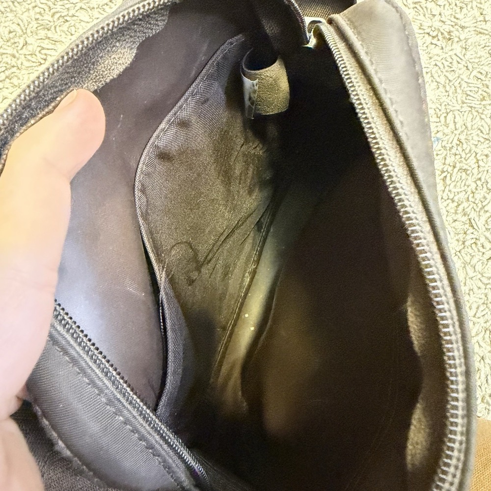 Longchamp Brown Nylon Crossbody Bag. Logo Strap. Leather Flap - Picture 8 of 9